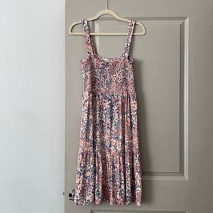 LOFT Smocked Midi Dress
